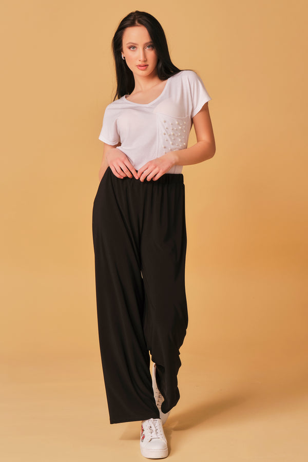 Large Viscose Black Pants