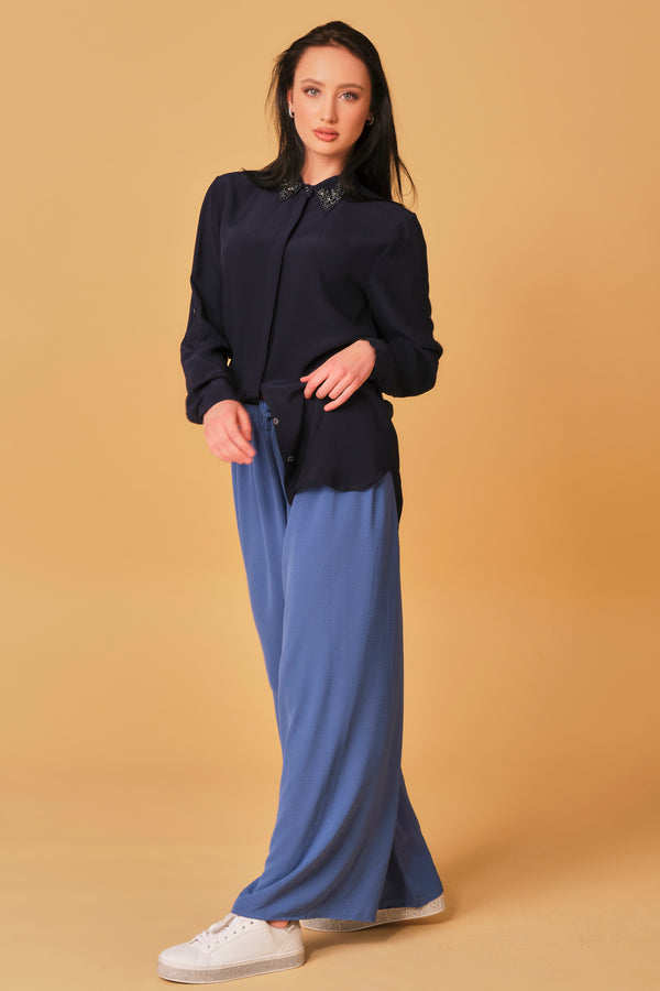 Large Wide Blue Pants