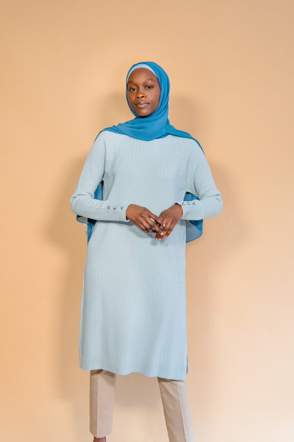 Baby Blue Rib Knit