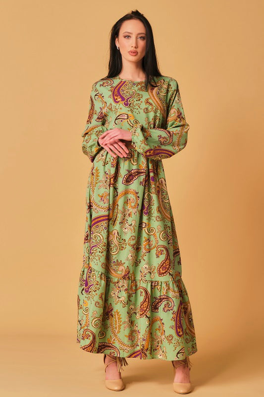 Babe Green Valentina Maxi Dress