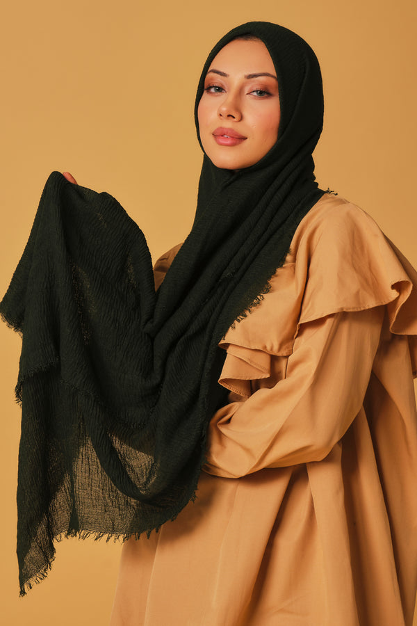 Vert Bouteille Cotton Hijab