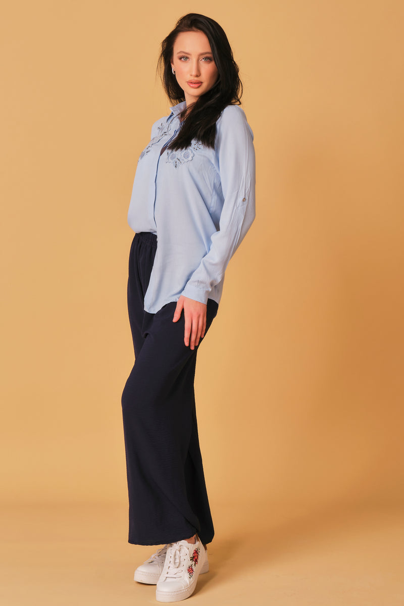 Large Wide Navy Pants