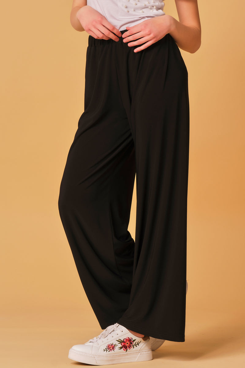 Large Viscose Black Pants