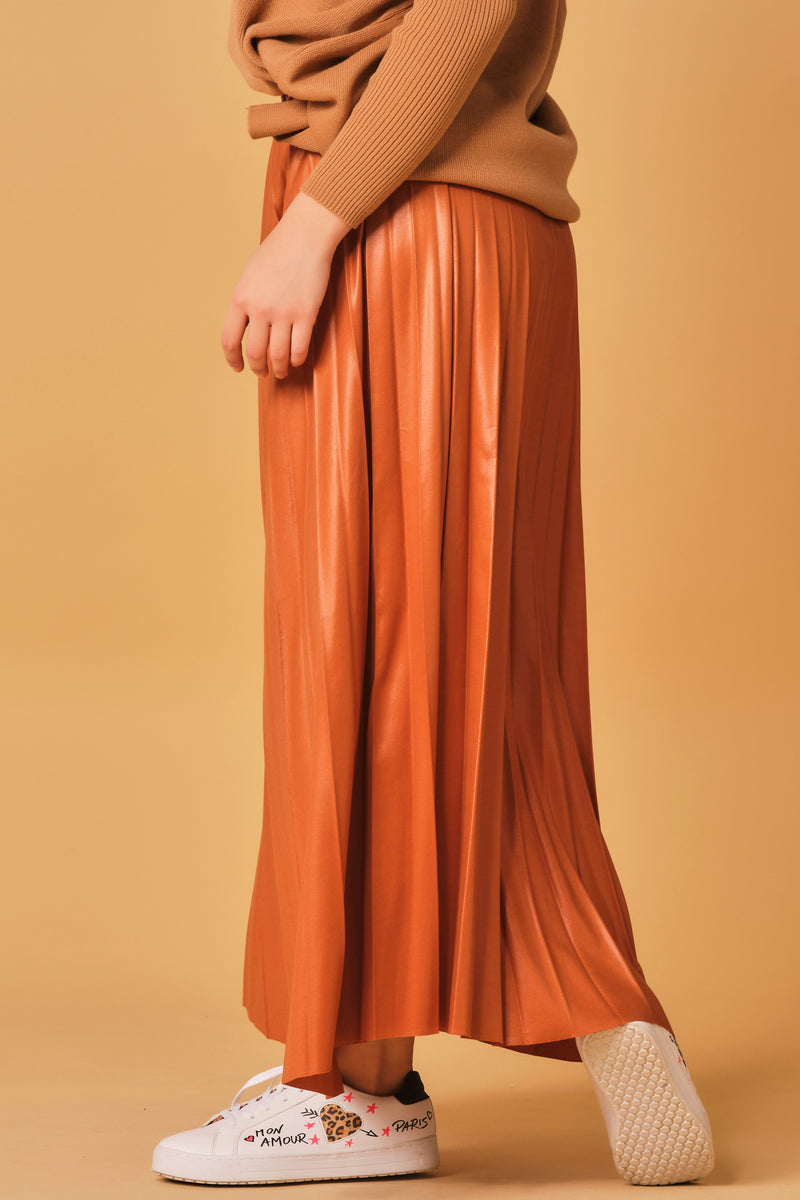 Rusty pleated skirt