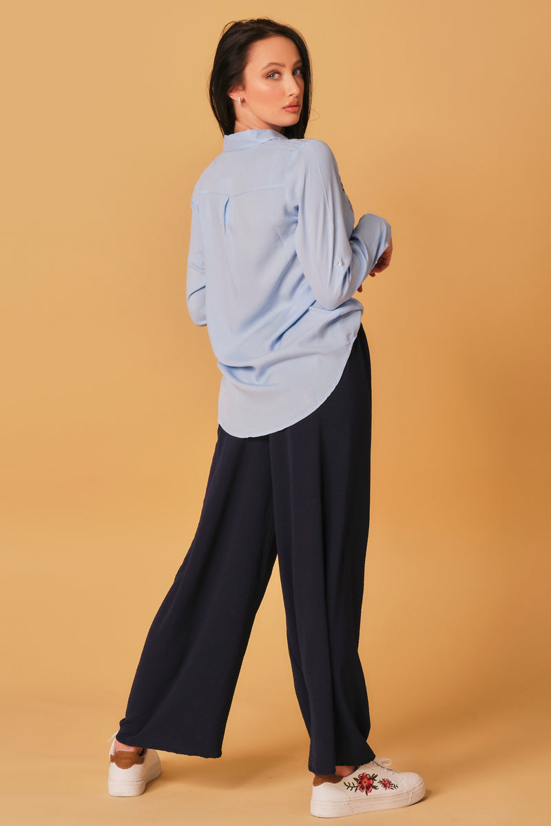 Large Wide Navy Pants