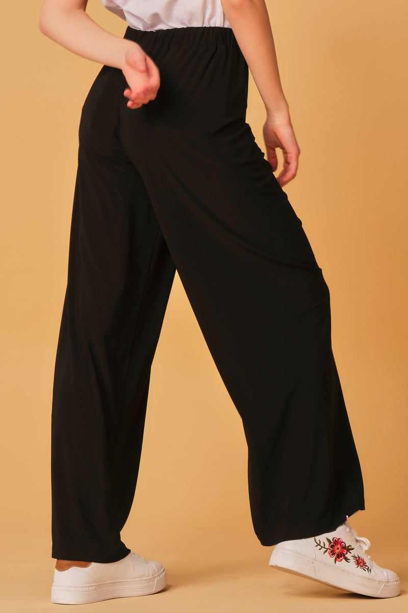 Large Viscose Black Pants