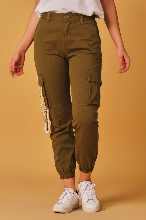 Kaki cargo pants